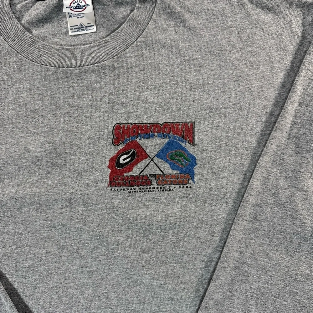 Vintage Y2K Georgia Bulldogs vs. Florida Gators Rival 2002 Graphic XL LS T-Shirt - Picture 2 of 7